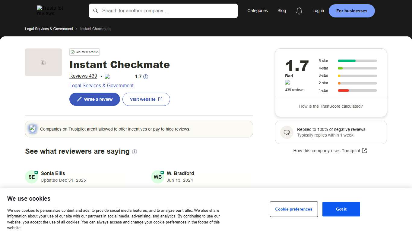 Instant Checkmate Reviews Read Customer Service Reviews of instantcheckmate.com 5 of 22